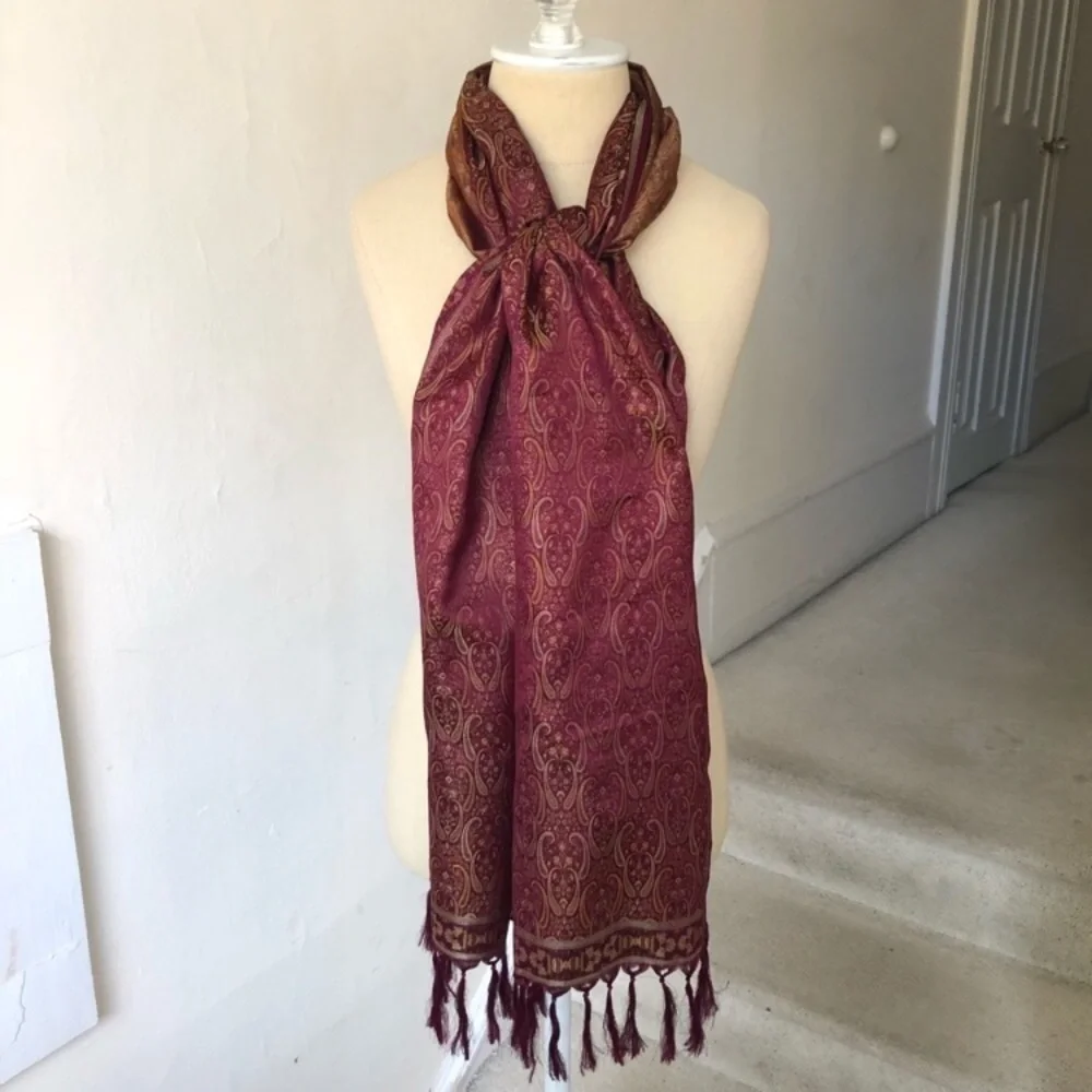 🌵 Paisley Scarf with Fringe Tassels EUC
